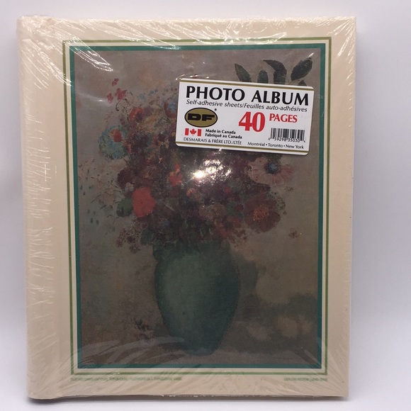Vintage DF Photo Album Flowers Vase Self-Adhesive 40 Pages - Picture 1 of 9